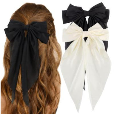 Ribbon Bowknot Spring Clip Satin Barrettes