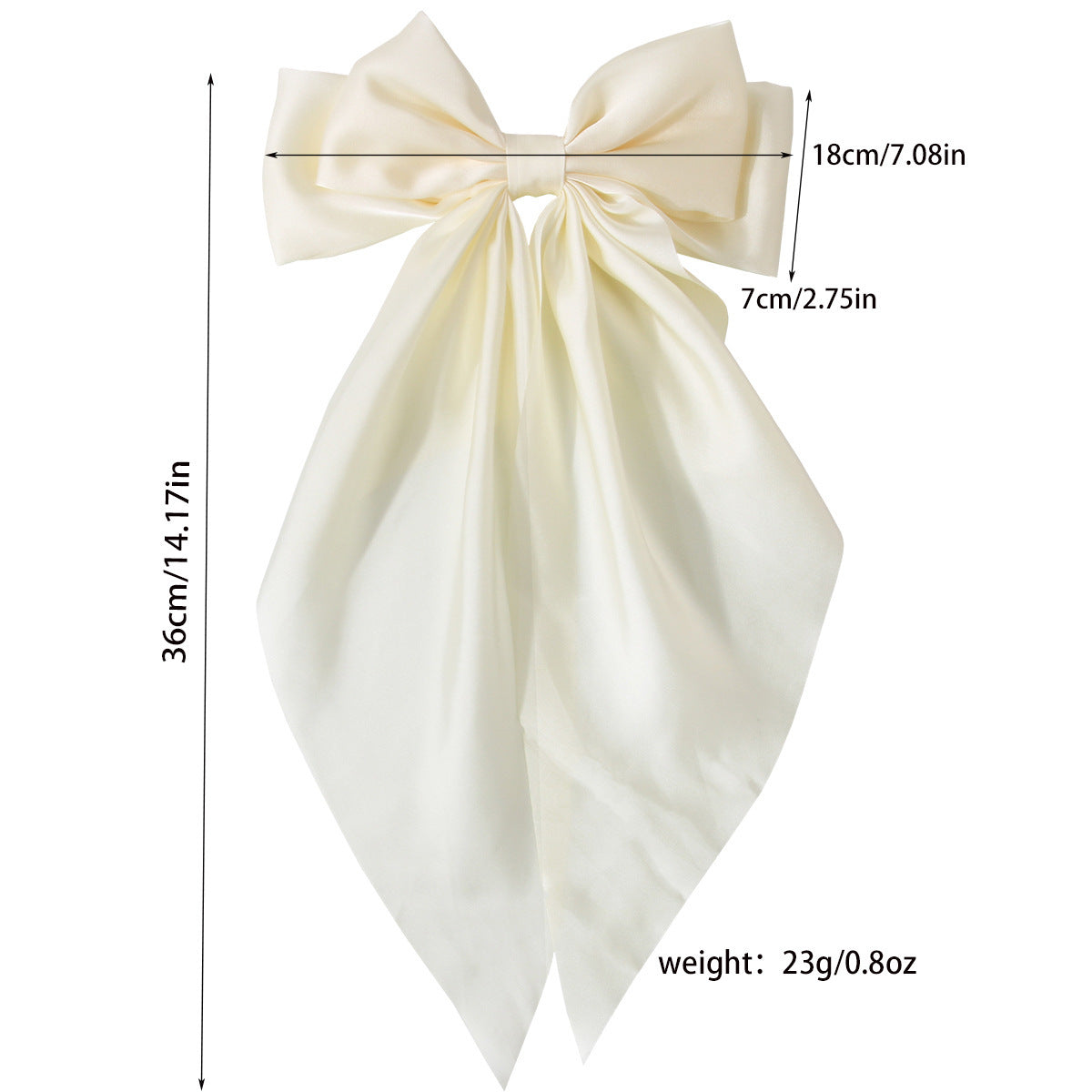 Ribbon Bowknot Spring Clip Satin Barrettes