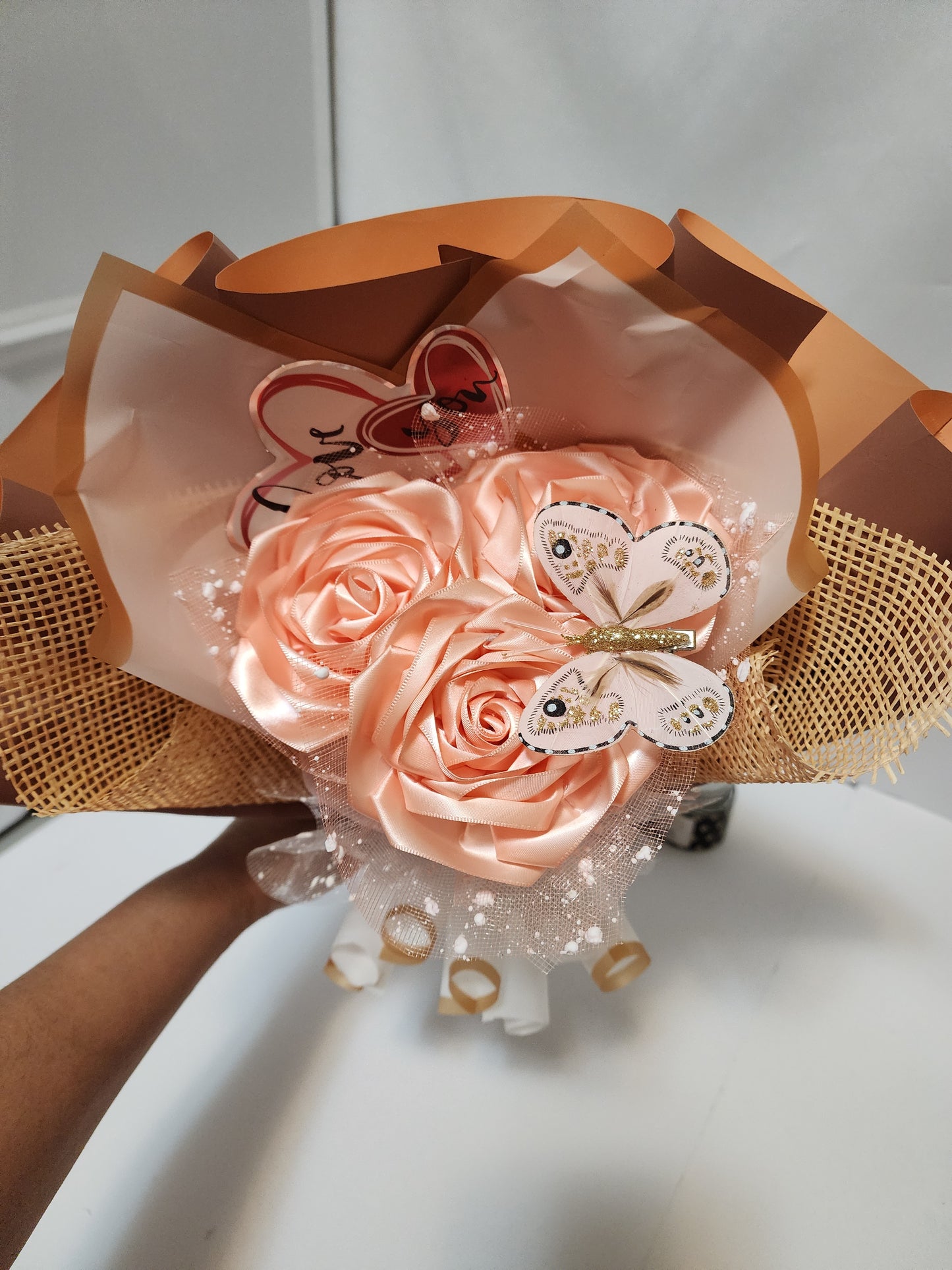 Satin Ribbon Rose Bouquet