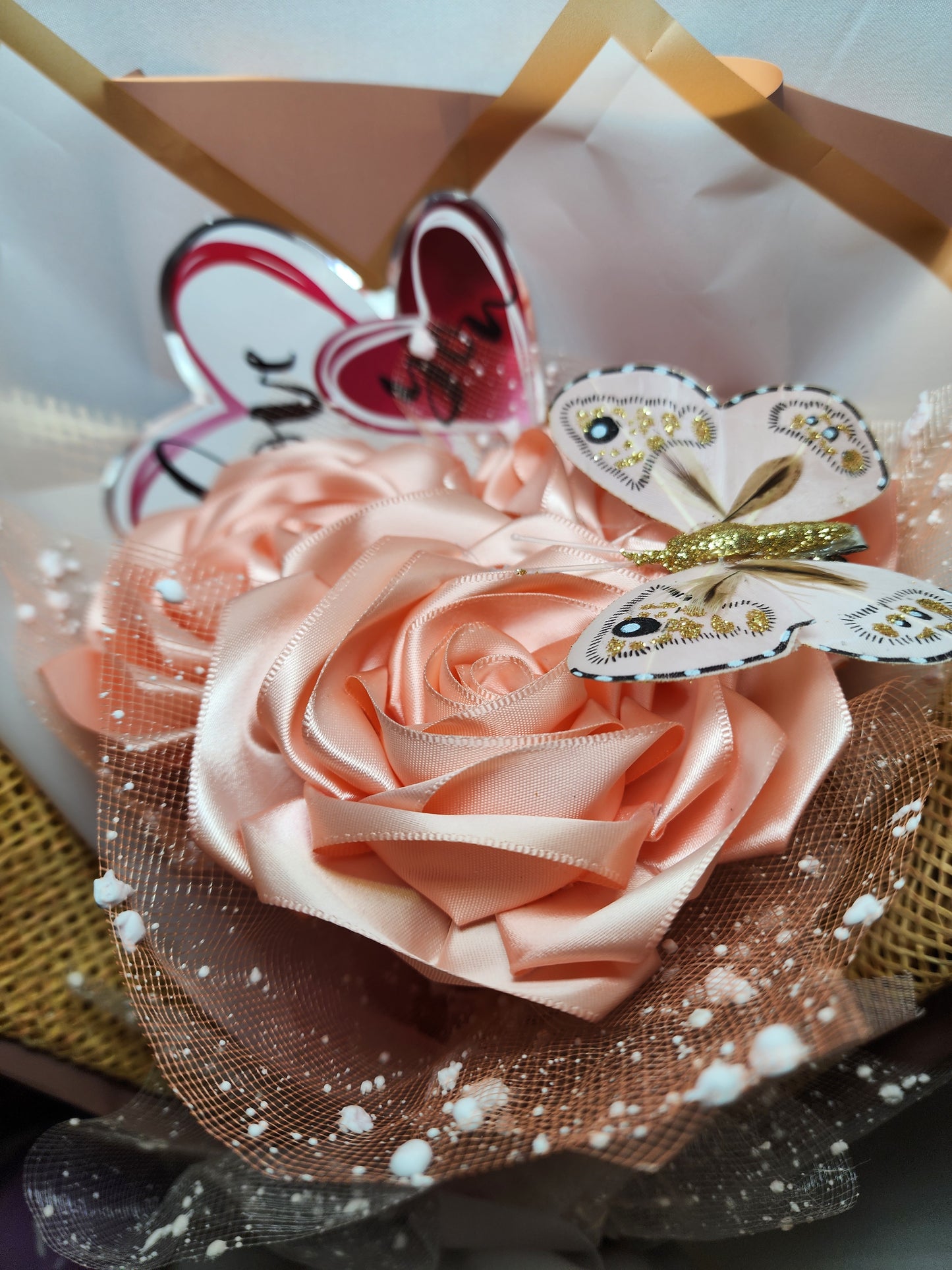 Satin Ribbon Rose Bouquet