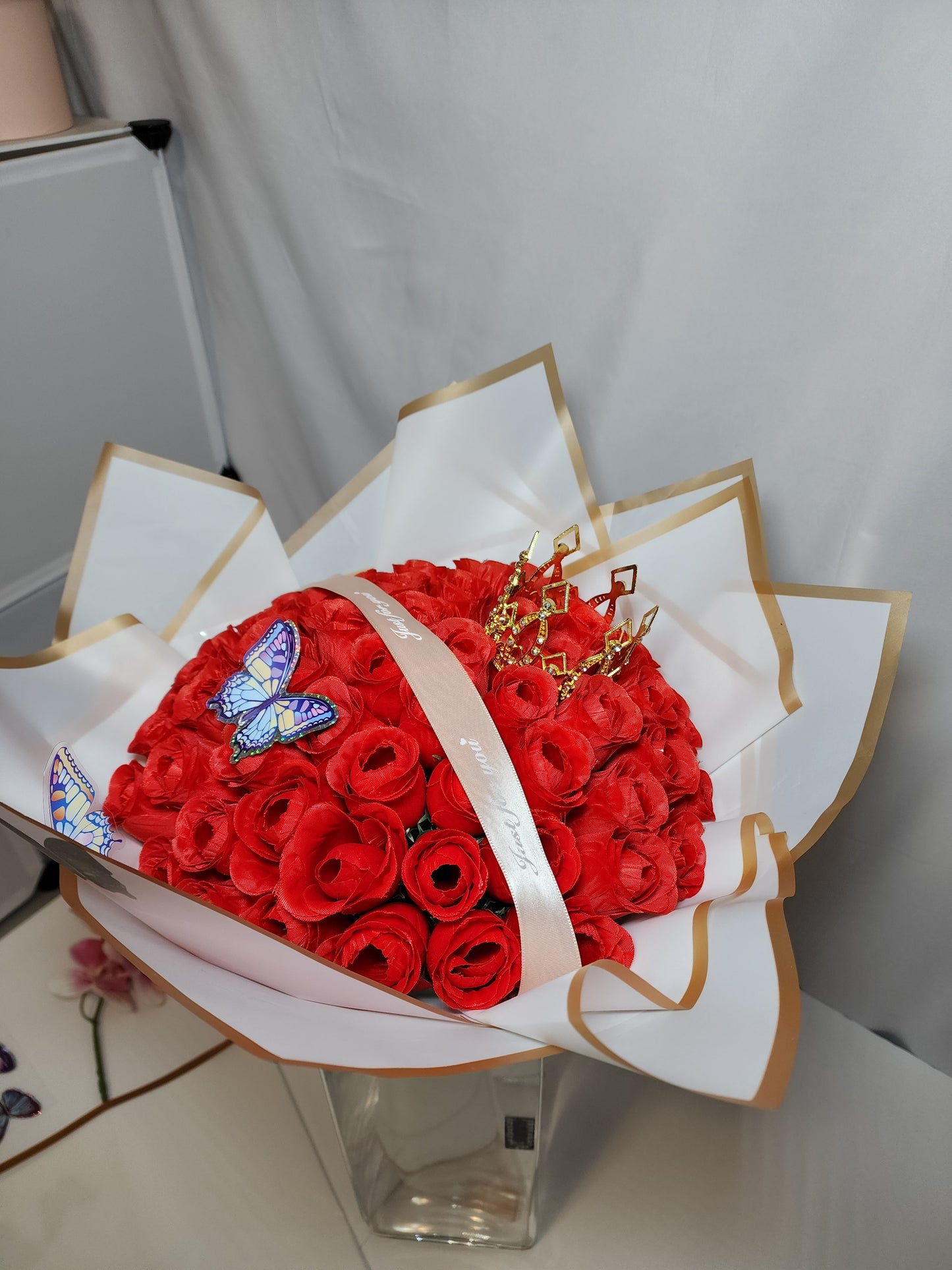 Red flower Rose Bouquet