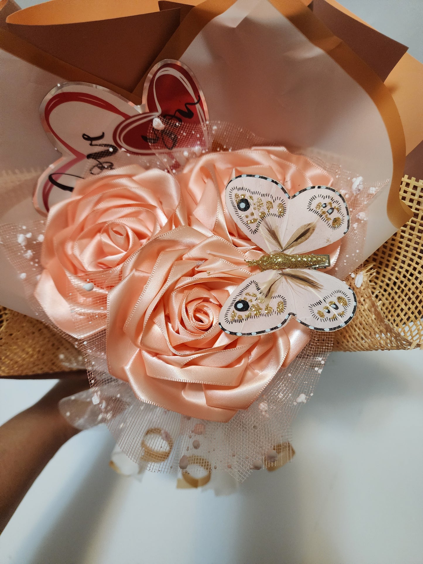 Satin Ribbon Rose Bouquet