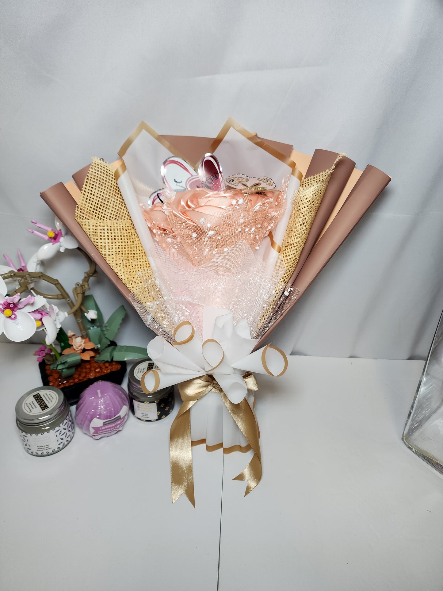 Satin Ribbon Rose Bouquet