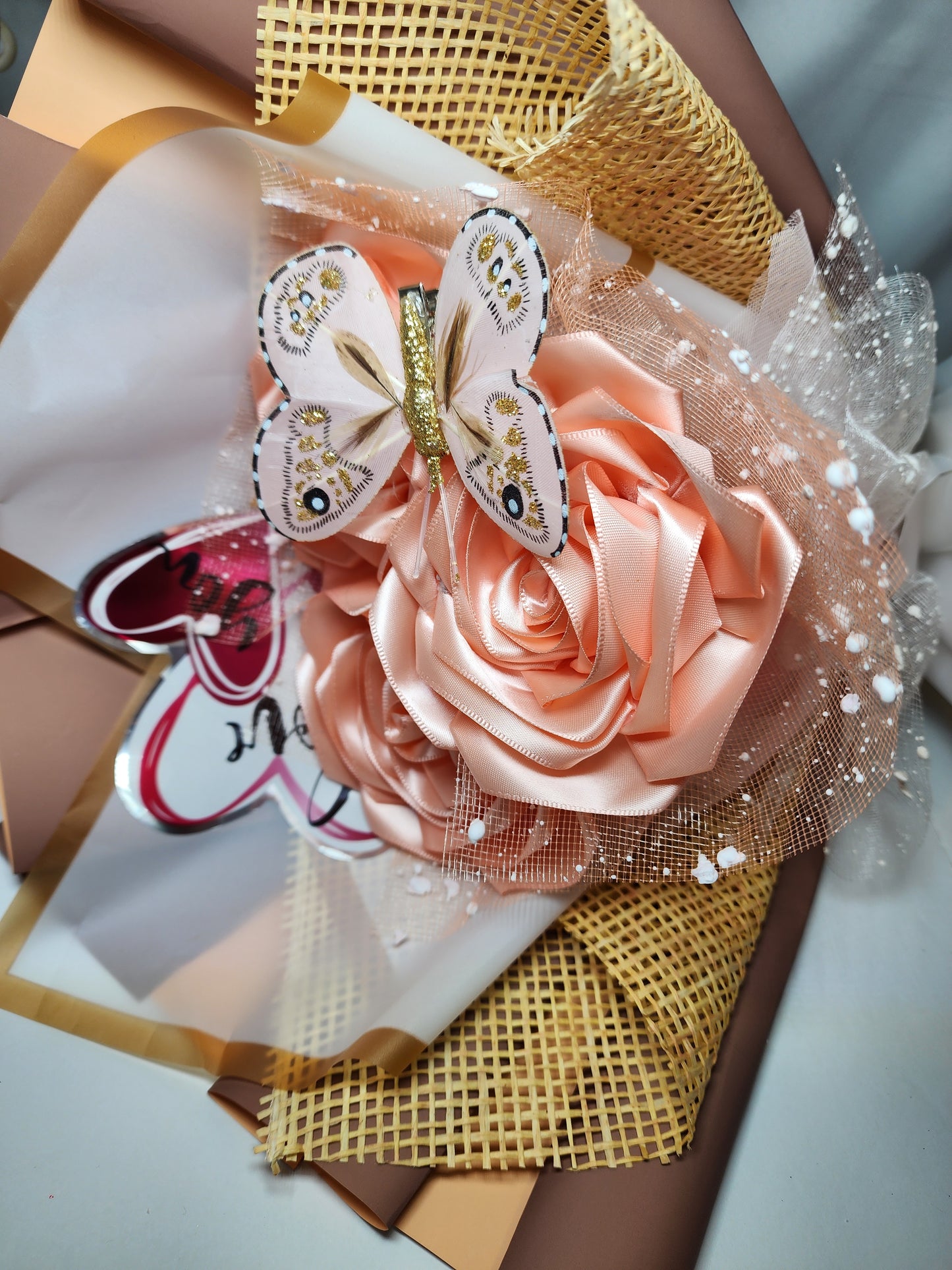 Satin Ribbon Rose Bouquet