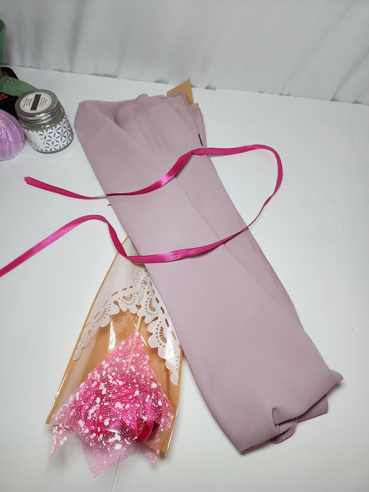 Hijab Gift Box with Satin Ribbon Rose