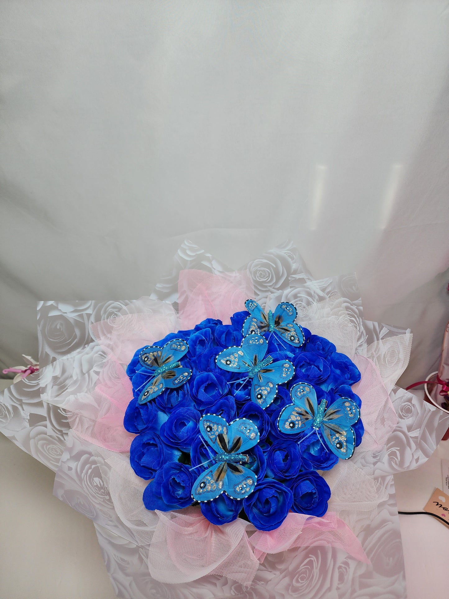 Blue Roses Flowers Bouquet